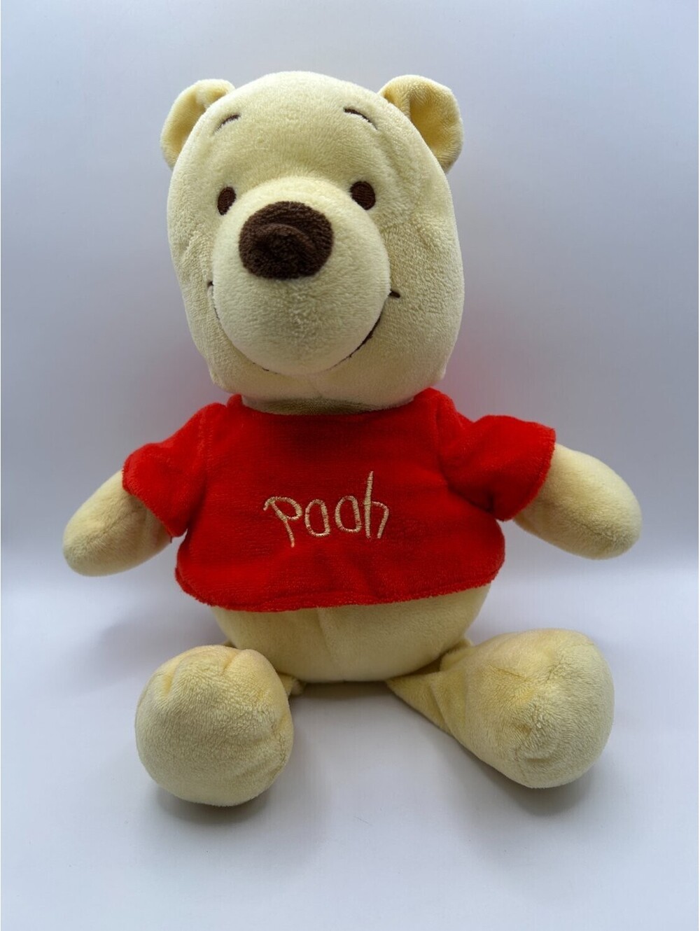 Disney Baby Winnie The Pooh Plush Stuffed Animal Red Shirt Embroidered 23522